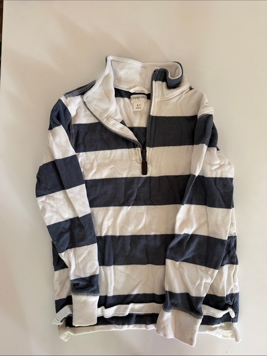 Crewcuts Other - Crewcuts Navy and White Striped Half-Zip Sweater